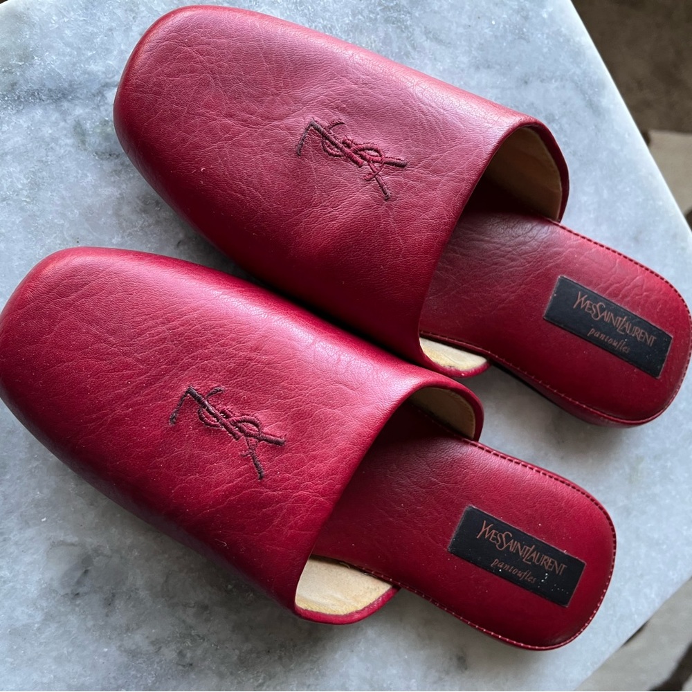 YSL Vintage Slippers Red